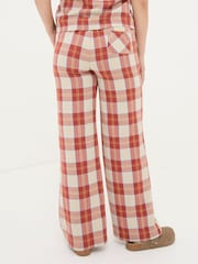 FatFace Lola Red Multi Check Pyjama Bottoms - Image 2 of 4