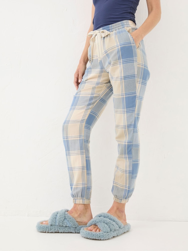 FatFace Cora Ivory Check Check Pyjama Bottoms - Image 1 of 6