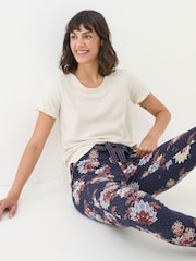 FatFace Felicity Natural Felicity Pyjama Top - Image 3 of 5