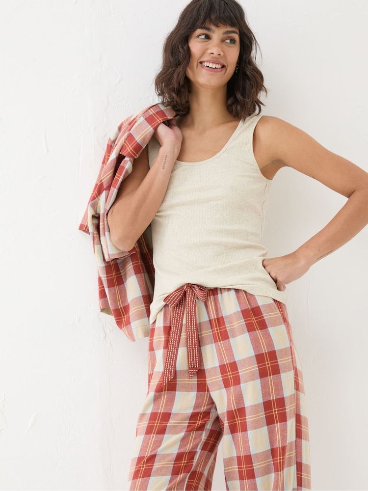 FatFace Natural Rib Pyjama Top - Image 1 of 5 FatFace Natural Rib Pyjama Top - Image 1 of 5