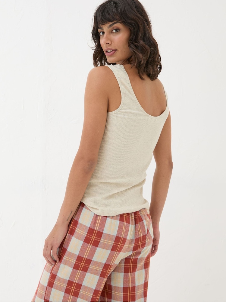 FatFace Natural Rib Pyjama Top - Image 2 of 5 FatFace Natural Rib Pyjama Top - Image 2 of 5