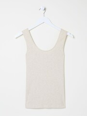 FatFace Natural Rib Pyjama Top - Image 5 of 5