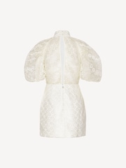 Rotate White Mini Lace Plissé Dress - Image 5 of 5