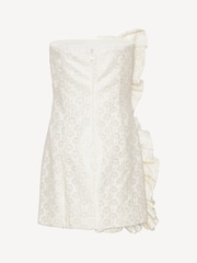 Rotate White Mini Lace Plisse Ruffle Dress - Image 5 of 5