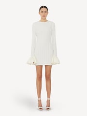 Rotate White Bow Embroidered Mini Dress - Image 1 of 3