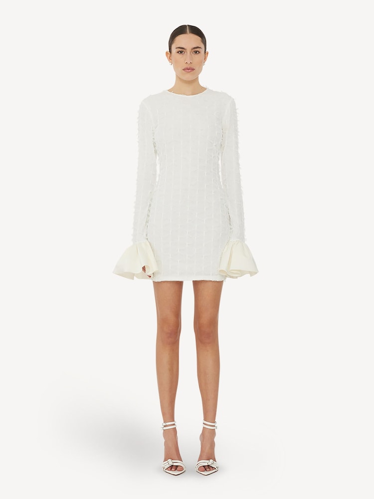 Rotate White Bow Embroidered Mini Dress - Image 1 of 3