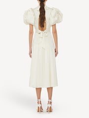 Rotate White Puff Sleeve Midi Dress - Image 2 of 5