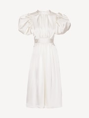 Rotate White Puff Sleeve Midi Dress - Image 4 of 5