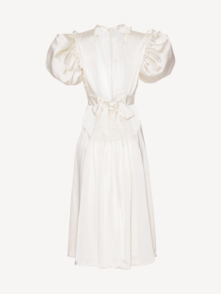 Rotate White Puff Sleeve Midi Dress - Image 5 of 5