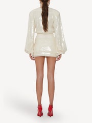 Rotate White Sequins Mini Dress - Image 2 of 6