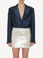 Rotate White Mini Sequins Skirt - Image 4 of 6
