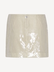 Rotate White Mini Sequins Skirt - Image 6 of 6
