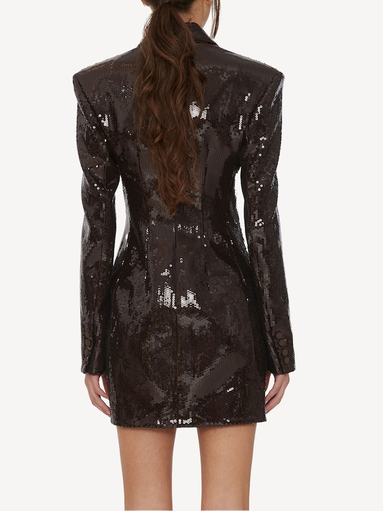 Rotate Brown Sequin Mini Blazer Dress | Seasons
