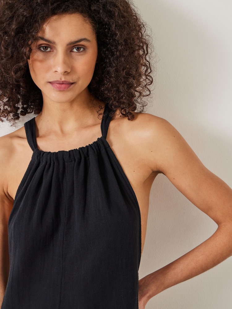 Hush Black Billy Beach 100% Cotton Jumpsuit - Image 2 of 5