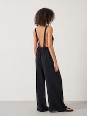 Hush Black Billy Beach 100% Cotton Jumpsuit - Image 3 of 5