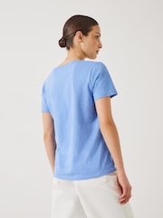 Azul claro - Hush Hari Scoop Neck Slub T-Shirt - Imagen 3 de 5