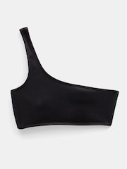 Hush Black Olivia One Shoulder Rib Bikini Top - Image 5 of 5
