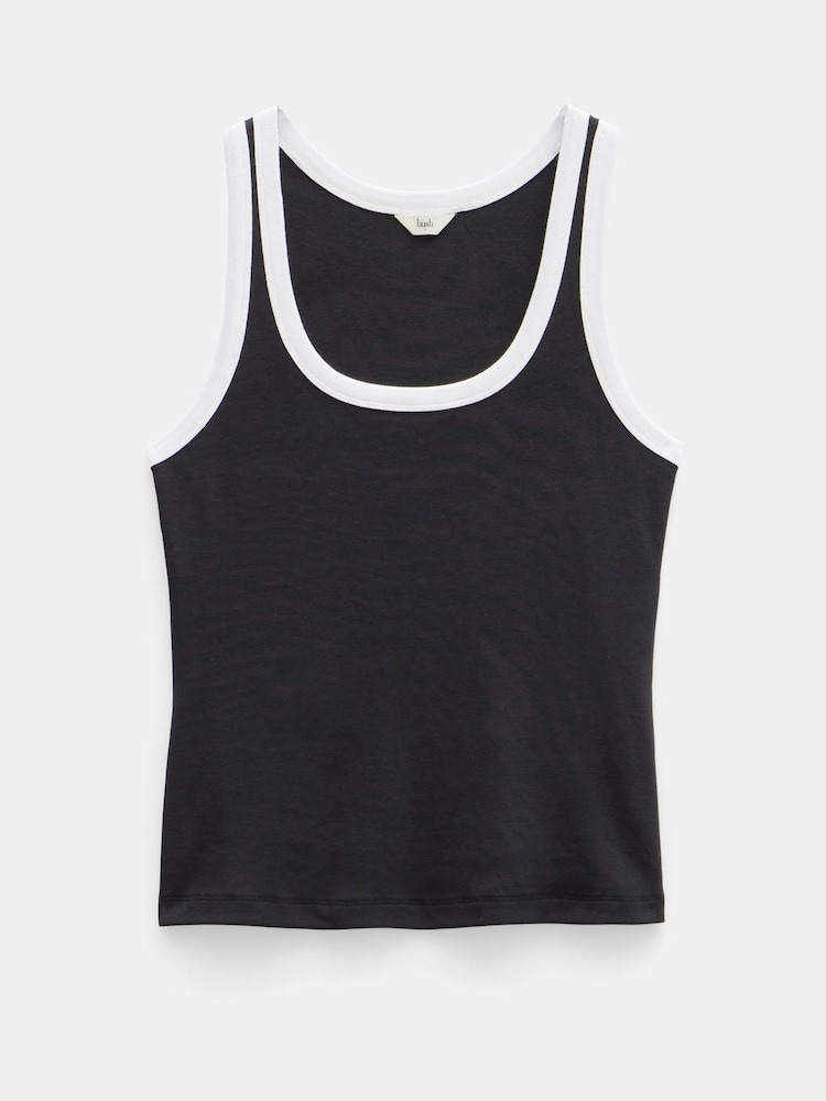 Hush Black Lena Contrast Trim Vest - Image 5 of 5