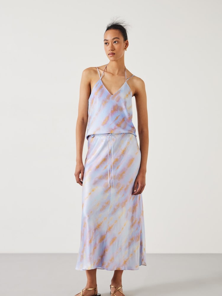 Blau - Hush Indra Satin Maxi Skirts - Bild 1 von 5 Blau - Hush Indra Satin Maxi Skirts - Bild 1 von 5
