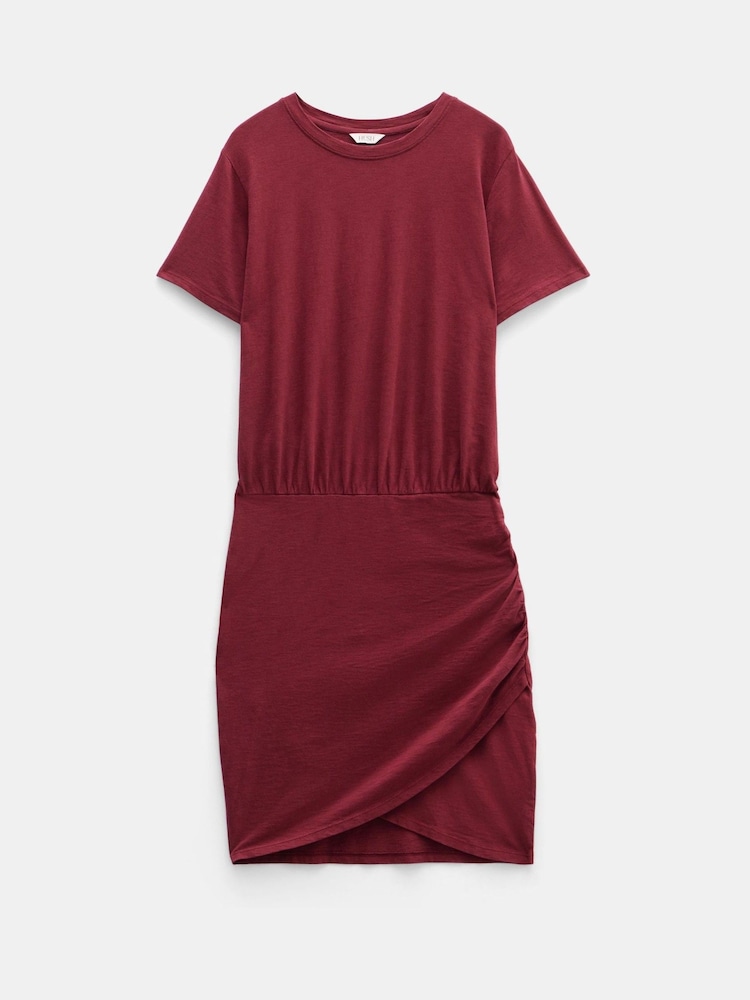 Hush Red Marlie Jersey Mini 100% Cotton Dress - Image 5 of 5