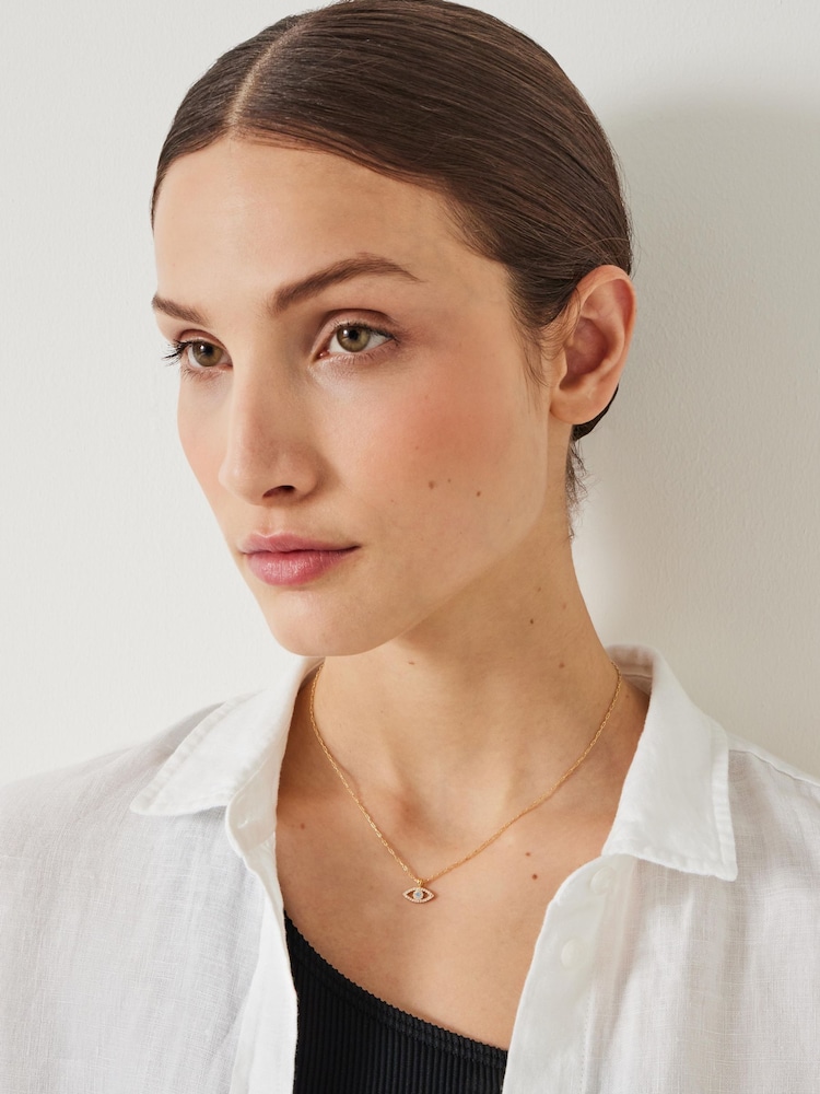 Hush Gold Tone Evil Eye Necklace - Image 3 of 3