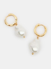 Hush Gold Tone Baroque Pearl Drop Earrings - Image 1 of 3