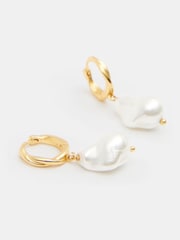 Hush Gold Tone Baroque Pearl Drop Earrings - Image 2 of 3
