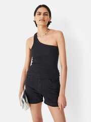 Hush Black Nula One Shoulder Vest - Image 1 of 5