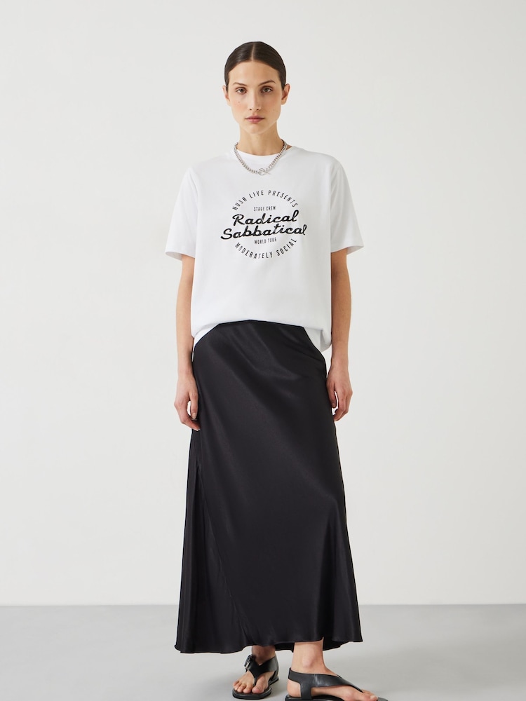 Hush White Oversized 100% Cotton Radical Sabbatical T-Shirt - Image 2 of 5