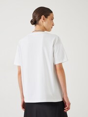 Hush White Oversized 100% Cotton Radical Sabbatical T-Shirt - Image 3 of 5
