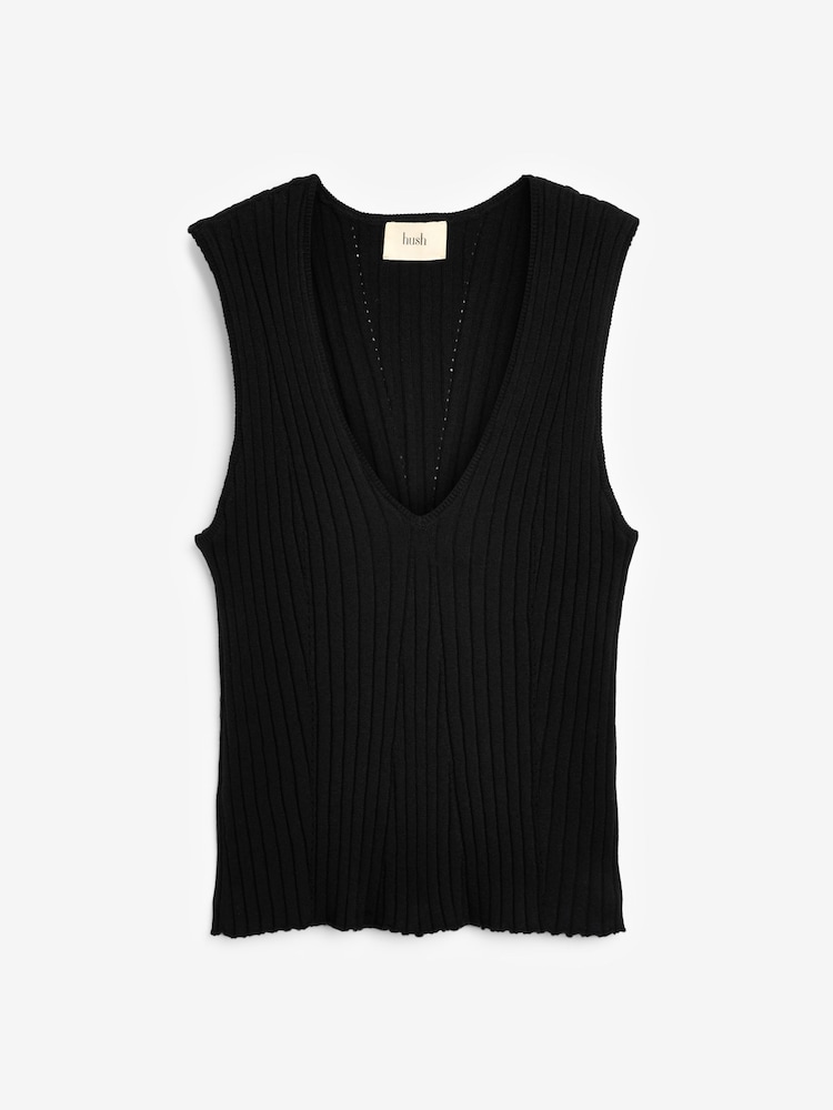 Hush Suri Knitted Rib Vest Top - Bild 4 von 4 Hush Suri Knitted Rib Vest Top - Bild 4 von 4