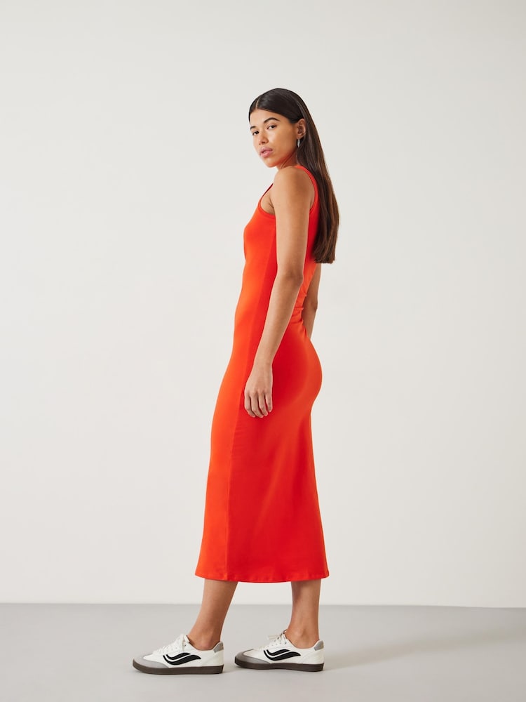 Hush Orange Sleeveless Judy Jersey Midi Dress - Image 4 of 4