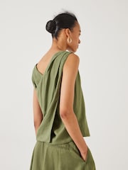 Hush Green Kimi Reversible 100% Cotton Waistcoat - Image 3 of 5