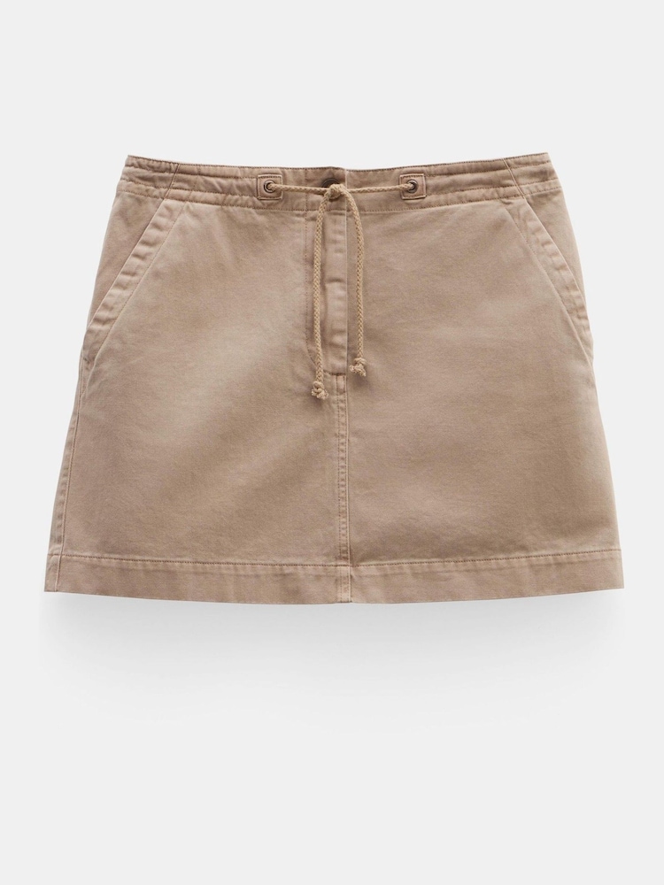 Hush Brown Deia Utility 100% Cotton Mini Skirt - Image 5 of 5