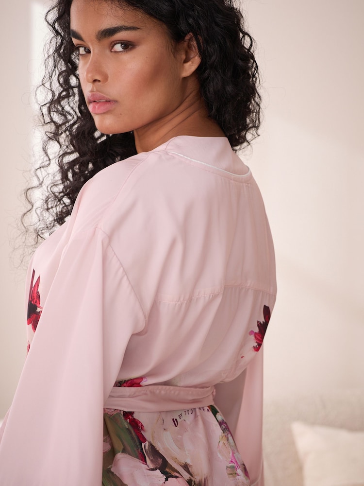 Floral rose - Peignoir B by Ted Baker Bleu Fleuri  Satin - Image 5 of 7