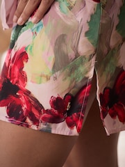 Розовая в цветочек - Синий атласный халат с цветочным принтом B by Ted Baker - Image 7 of 7