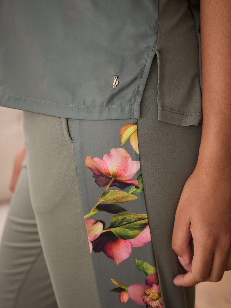 B by Ted Baker Green Satin Jersey Mix Pyjamas Set - Image 21 of 26