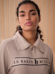 B by Ted Baker Pink Rib Quarter Zip Lounge Top - Image 4 of 6