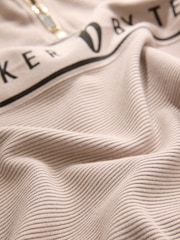 B by Ted Baker Pink Rib Quarter Zip Lounge Top - Image 6 of 6