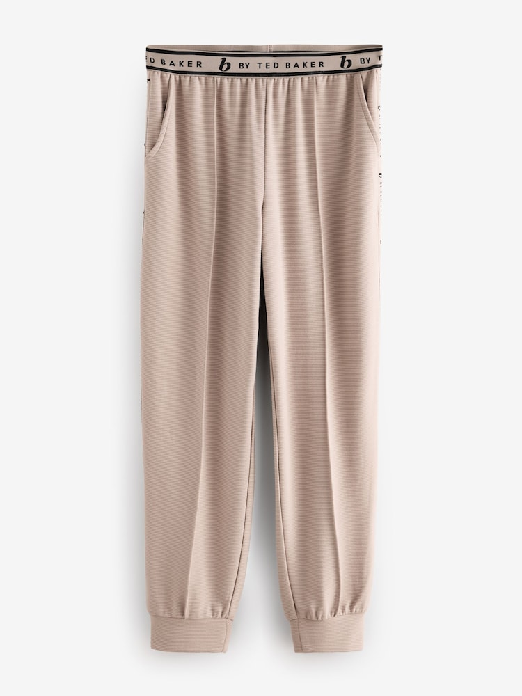 B by Ted Baker Pink Ribbed Cuffed Joggers - Image 6 of 9