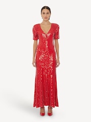 Rotate Red Mini Sequins Dress - Image 1 of 5