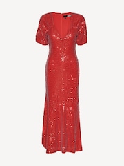 Rotate Red Mini Sequins Dress - Image 4 of 5