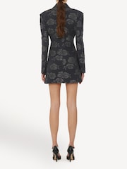 Rotate Grey 3D Flower Blazer Dress - Image 2 of 4