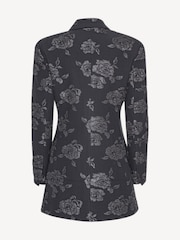 Rotate Grey 3D Flower Blazer Dress - Image 4 of 4