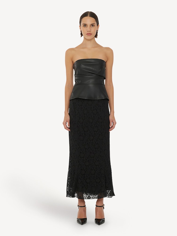 Rotate Black Lace Midi Skirt - Image 1 of 5 Rotate Black Lace Midi Skirt - Image 1 of 5