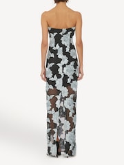 Rotate Grey Flower Mesh Tube Dress - Image 2 of 5