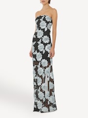 Rotate Grey Flower Mesh Tube Dress - Image 3 of 5