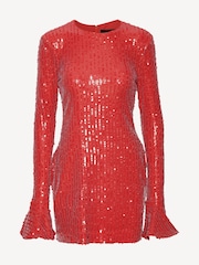 Rotate Red Sequins Long Sleeve Mini Dress - Image 4 of 5