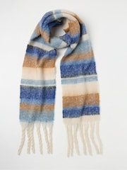 FatFace Blue Skinny Stripe Scarf - Image 1 of 2