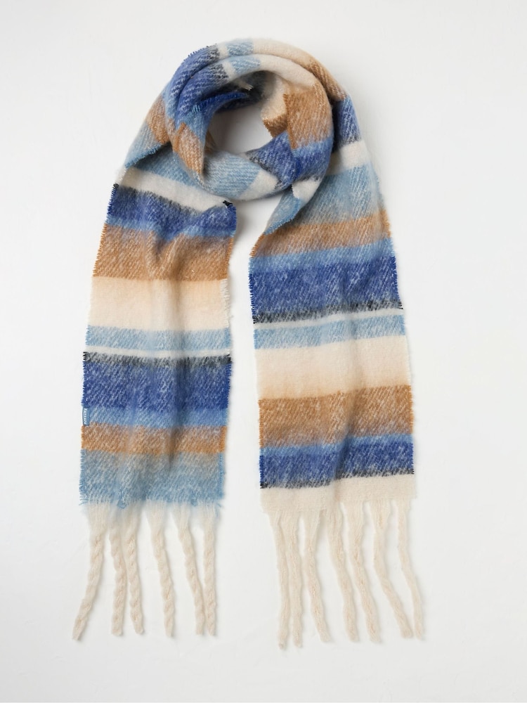 FatFace Blue Skinny Stripe Scarf - Image 1 of 2
